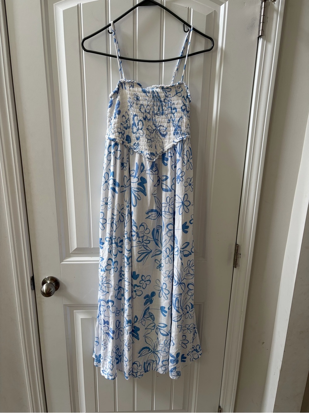 American Eagle Smocked Drop Waist MIDI Dress Sz XS